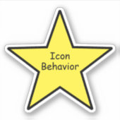 Icon Behavior Star Sticker – Funny Minimal Sticker シール (正面)