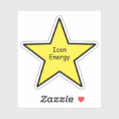 Icon Energy Star Sticker – Funny Minimal Sticker シール (シート)