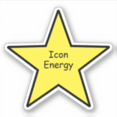 Icon Energy Star Sticker – Funny Minimal Sticker シール (正面)