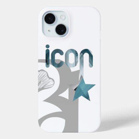 ICON iPhoneケーストレンド抽象芸術ブルー海 Case-Mate iPhoneケース (裏面)
