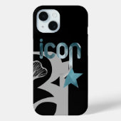 ICON iPhoneケーストレンド抽象芸術ブルー海 Case-Mate iPhoneケース (裏面)