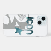 ICON iPhoneケース トレンド 抽象的な青い海  iPhone 15ケース (裏面横)