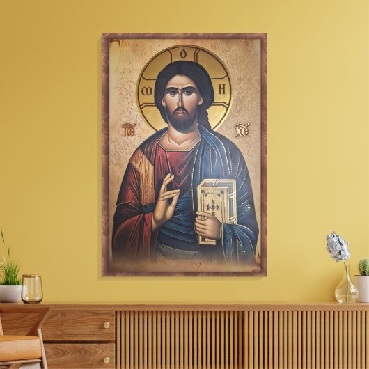 Icon of the Jesus Christ キャンバスプリント (インサイチュ (リビング))