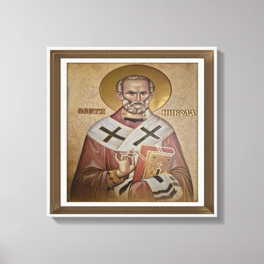 Icon of the Saint Nicholas キャンバスプリント (正面)