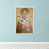 Icon of the Saint Nicholas キャンバスプリント (インサイチュ (ウッドフロア))