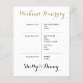 Icon Wedding Itinerary (裏面)