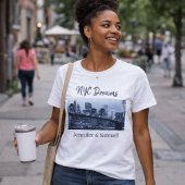 Iconic Brooklyn Bridge NYC Dreams Romantic Couples Tシャツ