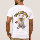 Iconic Bull Terrier Portrait T-Shirt - Bully Art Tシャツ (裏面)