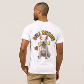 Iconic Bull Terrier Portrait T-Shirt - Bully Art Tシャツ (裏面フル)