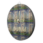 Iconic Dubai: "I Love Dubai"ベクトルグラフィックデザイン ダーツボード (正面右)