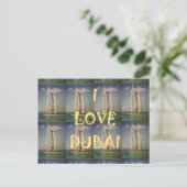 Iconic Dubai: "I Love Dubai"ベクトルグラフィックデザイン ポストカード (スタンド正面)