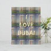 Iconic Dubai: "I Love Dubai"ベクトルグラフィックデザイン レターヘッド (スタンド正面)
