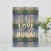 Iconic Dubai: "I Love Dubai"ベクトルグラフィックデザイン 便箋 (スタンド正面)