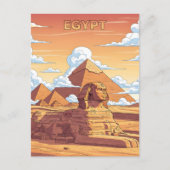 Iconic Egyptian pyramids and sphinx ポストカード (正面)