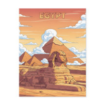 Iconic Egyptian pyramids and sphinx