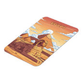 Iconic Egyptian pyramids and sphinx マグネット (左側)