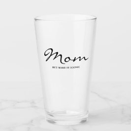 Iconic Fun Witty Cool Mom Clear Glass タンブラーグラス