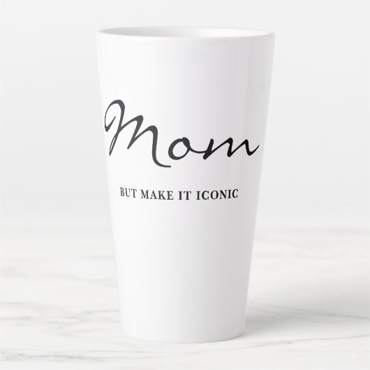 Iconic Fun Witty Cool Mom Latte Mug カフェラテマグ (正面)
