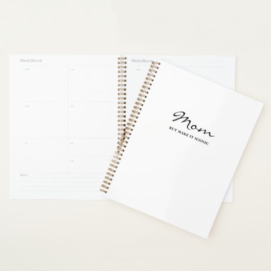 Iconic Fun Witty Cool Mom Minimalist Planner プランナー手帳 (ディスプレー)