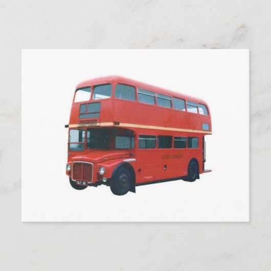 Iconic London Red Bus Poscard ポストカード (正面)
