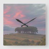 Iconic Nearly Home / There Trees(Cookworthy Knapp) スクエア壁時計 (正面)