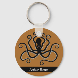 Iconic Octopus from Minoan Marine Style Pottery キーホルダー