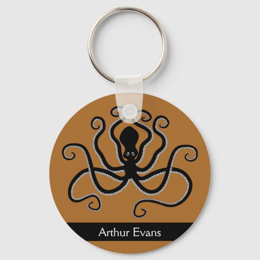 Iconic Octopus from Minoan Marine Style Pottery キーホルダー (正面)