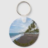 Iconic Pasut Beach Bali Sunset Palm Tree Keychain キーホルダー (正面)