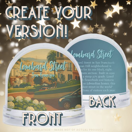 Iconic San Francisco Lombard Street Souvenir Dome 