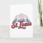 Iconic St. Louis Gateway Arch, Retro Style カード (正面)