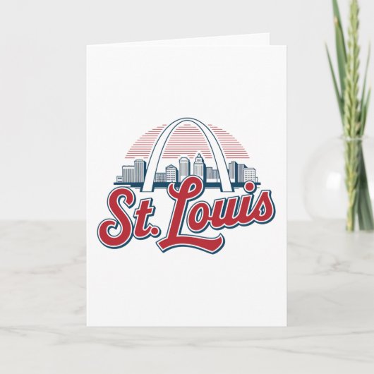 Iconic St. Louis Gateway Arch, Retro Style カード (正面)