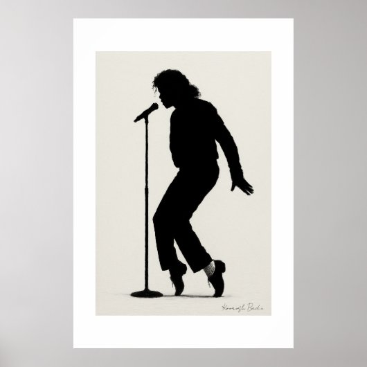 Iconic Stage Silhouette Performance Art Print ポスター (正面)