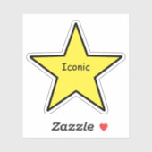 Iconic Star Sticker – Funny Minimal Sticker シール (シート)