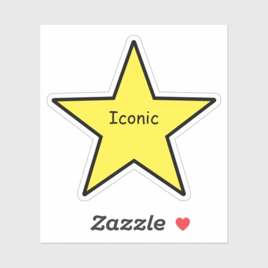 Iconic Star Sticker – Funny Minimal Sticker シール (シート)