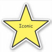 Iconic Star Sticker – Funny Minimal Sticker シール (正面)