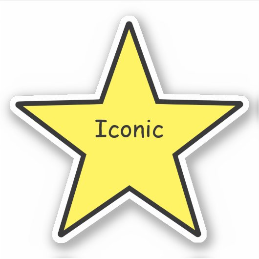 Iconic Star Sticker – Funny Minimal Sticker シール (正面)