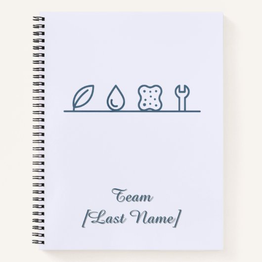 Iconic Team Plan | 清掃＆メンテナンス スケジュール ノートブック (正面)