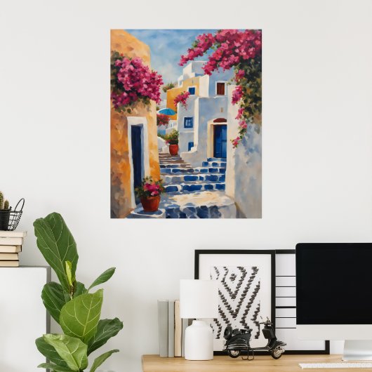 Iconic Views of Oia ポスター (ホームオフィス)