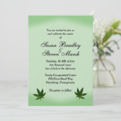 Iconic Weed Leaf Wedding Invitation 招待状 (スタンド正面)