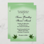 Iconic Weed Leaf Wedding Invitation 招待状 (正面/裏面)