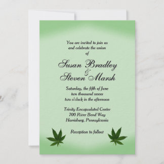 Iconic Weed Leaf Wedding Invitation 招待状