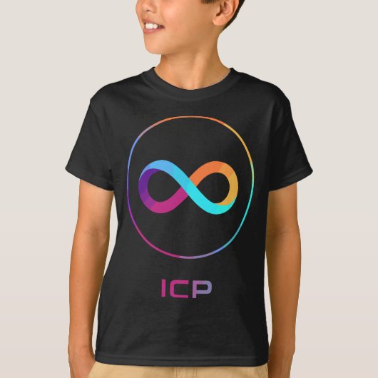 ICP Crypto DFINITYインターネットコンピュータ暗号通貨 Tシャツ (正面)