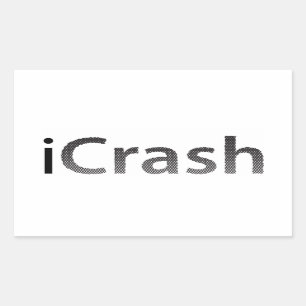 iCrashの長方形のステッカー 長方形シール