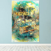 Icreamグラフィティトラック宣教師の地区サンフランシスコ キャンバスプリント (インサイチュ (ウッドフロア))