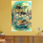 Icreamグラフィティトラック宣教師の地区サンフランシスコ キャンバスプリント (インサイチュ (リビング))