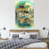 Icreamグラフィティトラック宣教師の地区サンフランシスコ キャンバスプリント (インサイチュ (寝室))