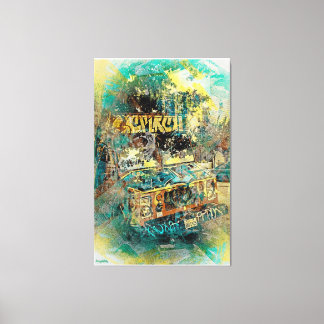 Icreamグラフィティトラック宣教師の地区サンフランシスコ キャンバスプリント