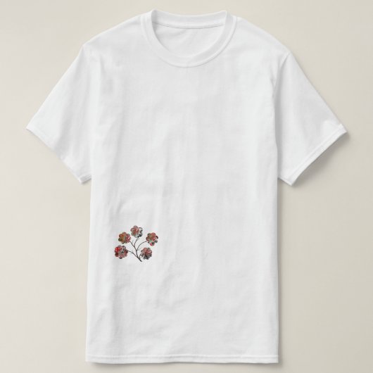 ICRed – 前面に花、背面にアート Tシャツ (デザイン正面)