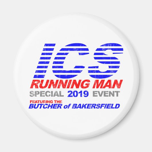 ICSランニングの男が暗くなった マグネット (正面)