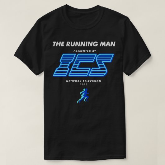 ICS Network Televisioランニングによって提示されたの男性 Tシャツ (デザイン正面)